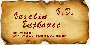 Veselin Dujković vizit kartica